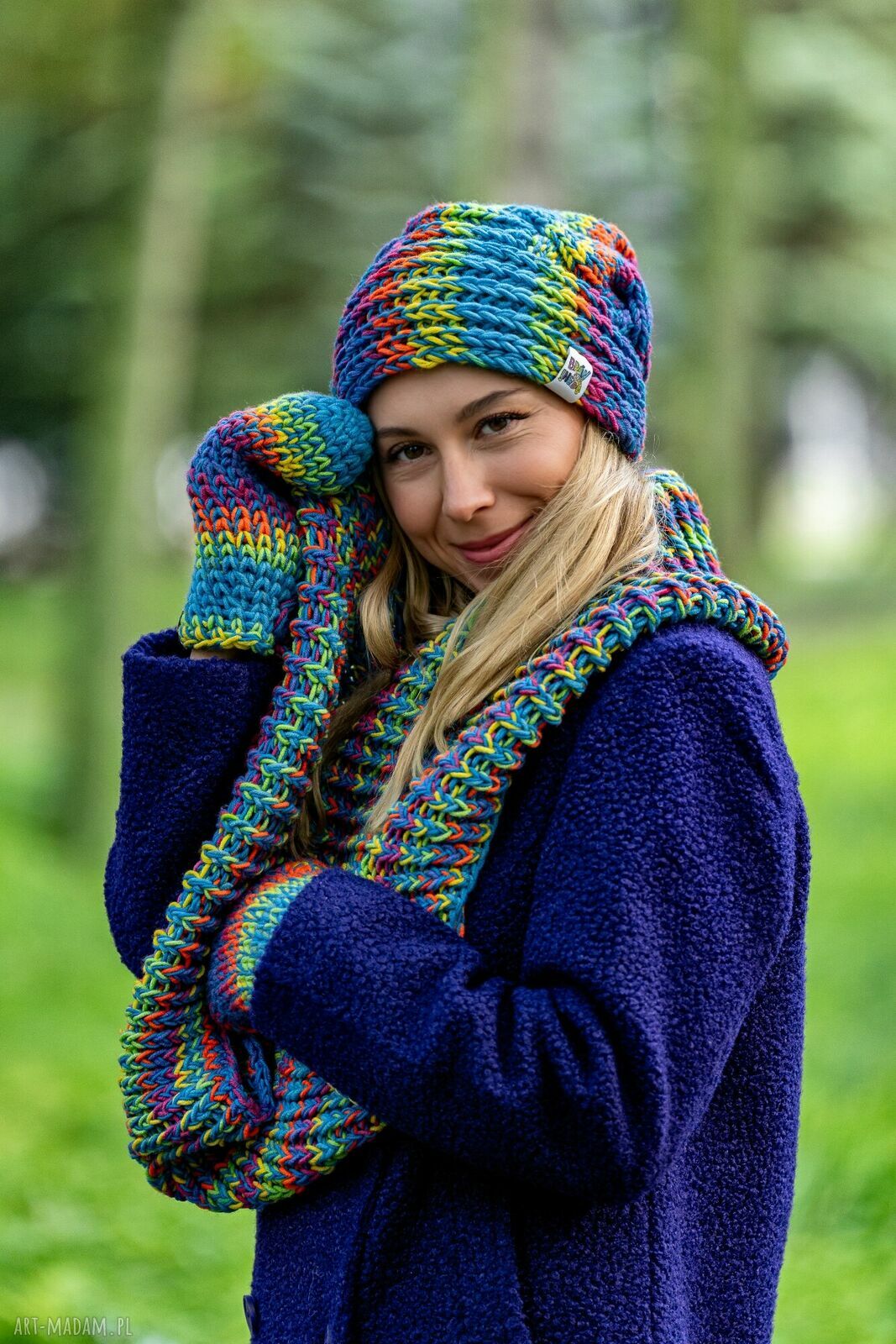 Czapka merino 50% nieugniatająca włosów