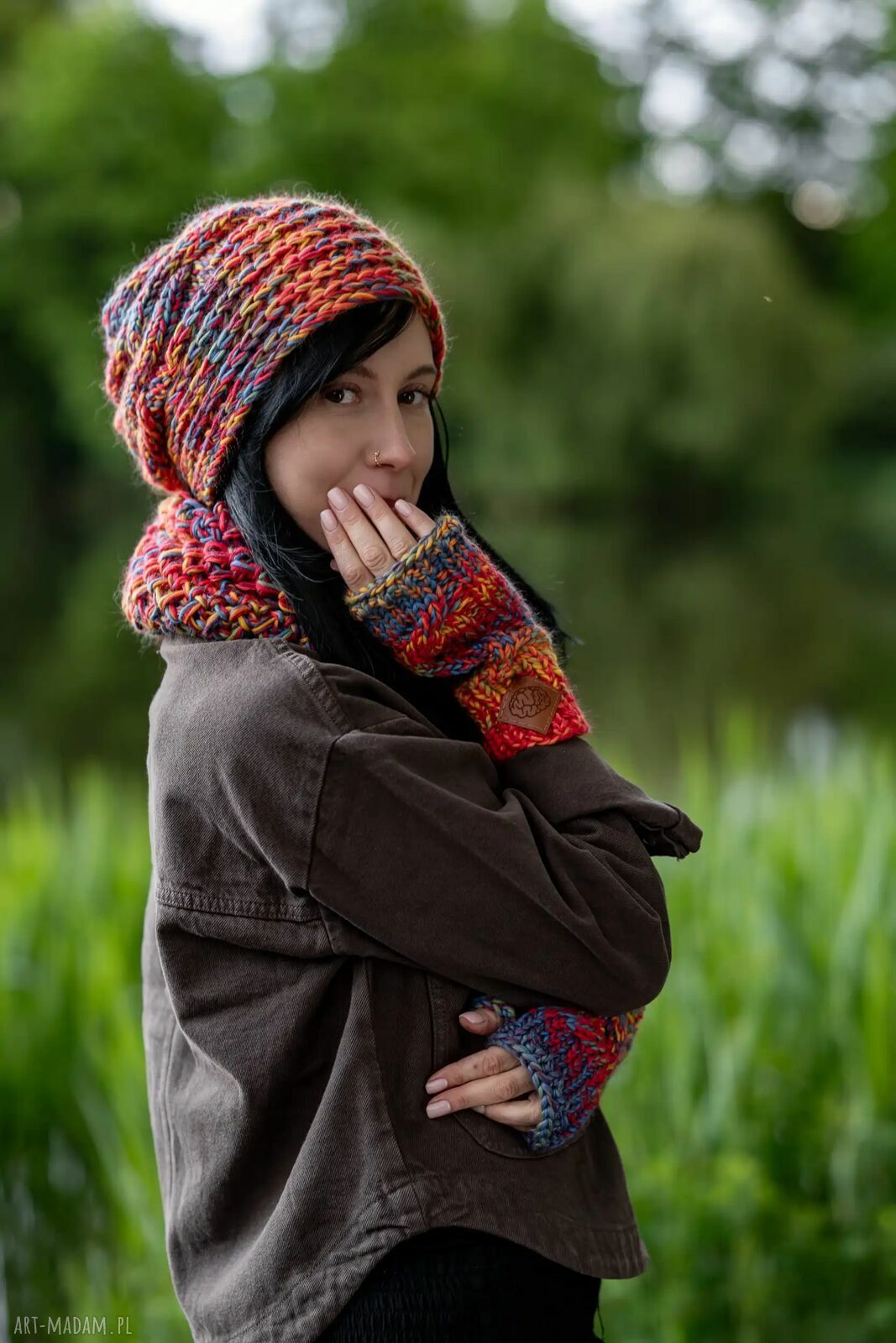 Ręcznie robiona czapka handmade na chłodne dni