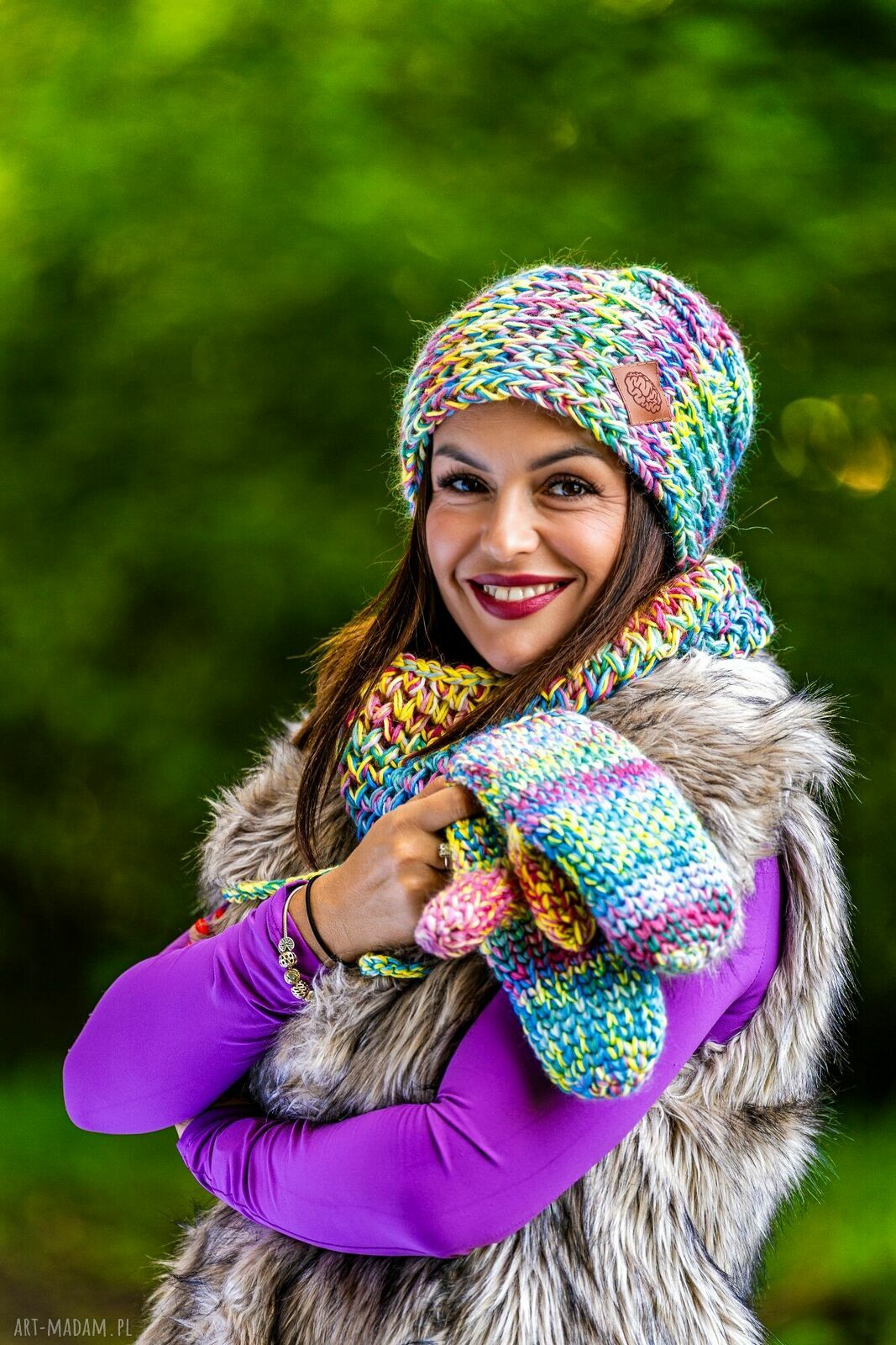 Czapka MERINO 100% This is it „Cukierki”