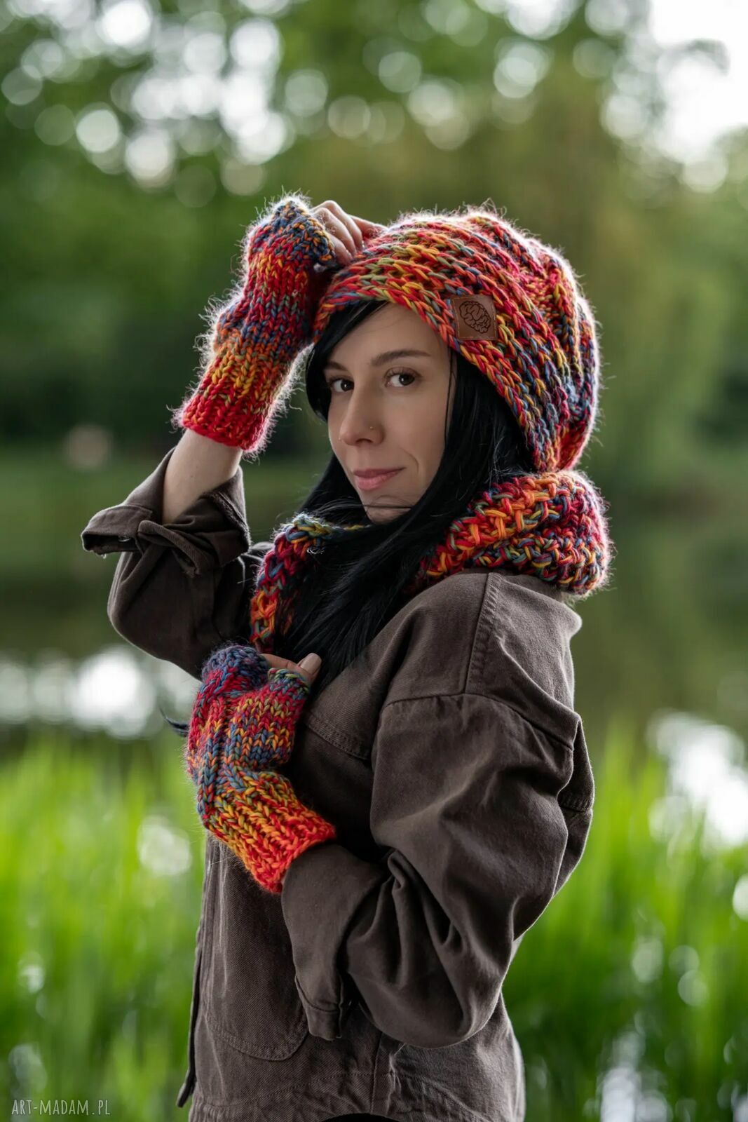 Ręcznie robiona czapka handmade na chłodne dni