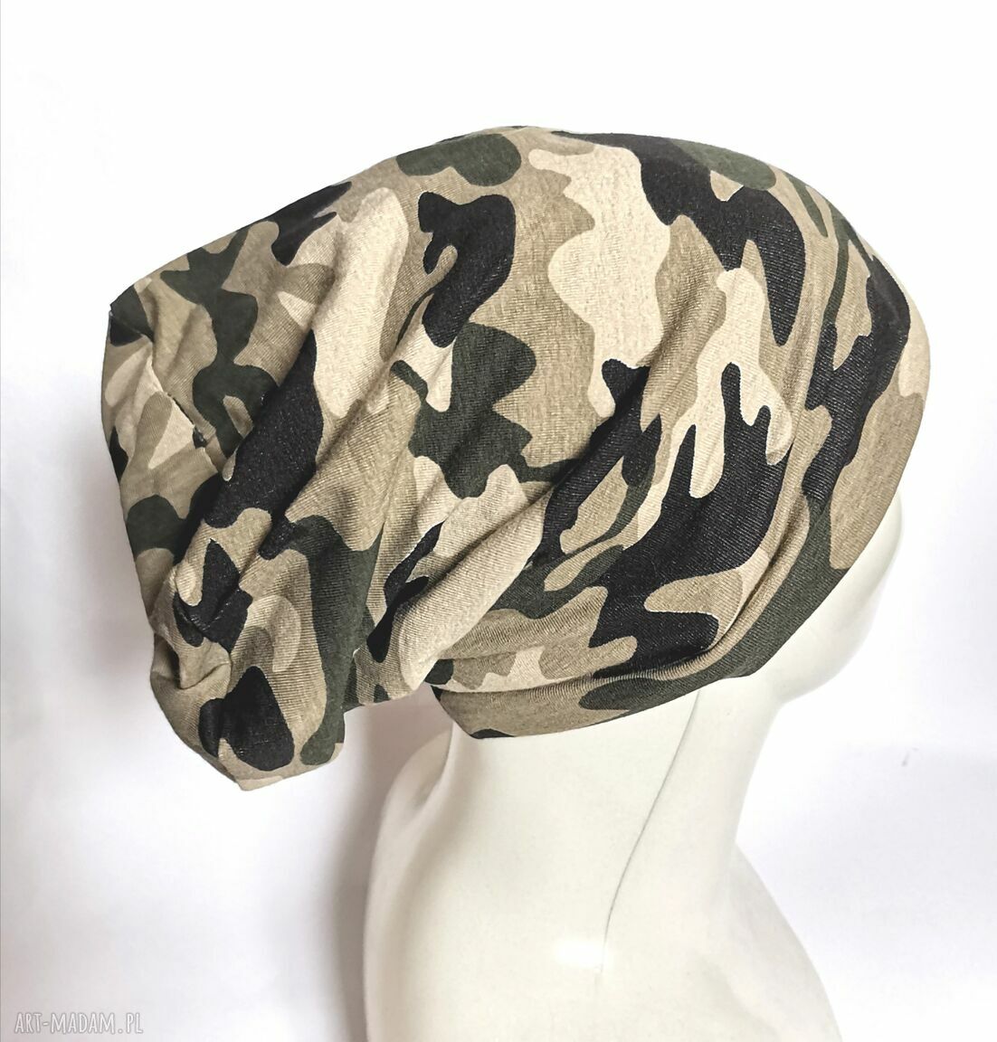 Czapka moro damska na podszewce boho - rozmiar 58-59 cm