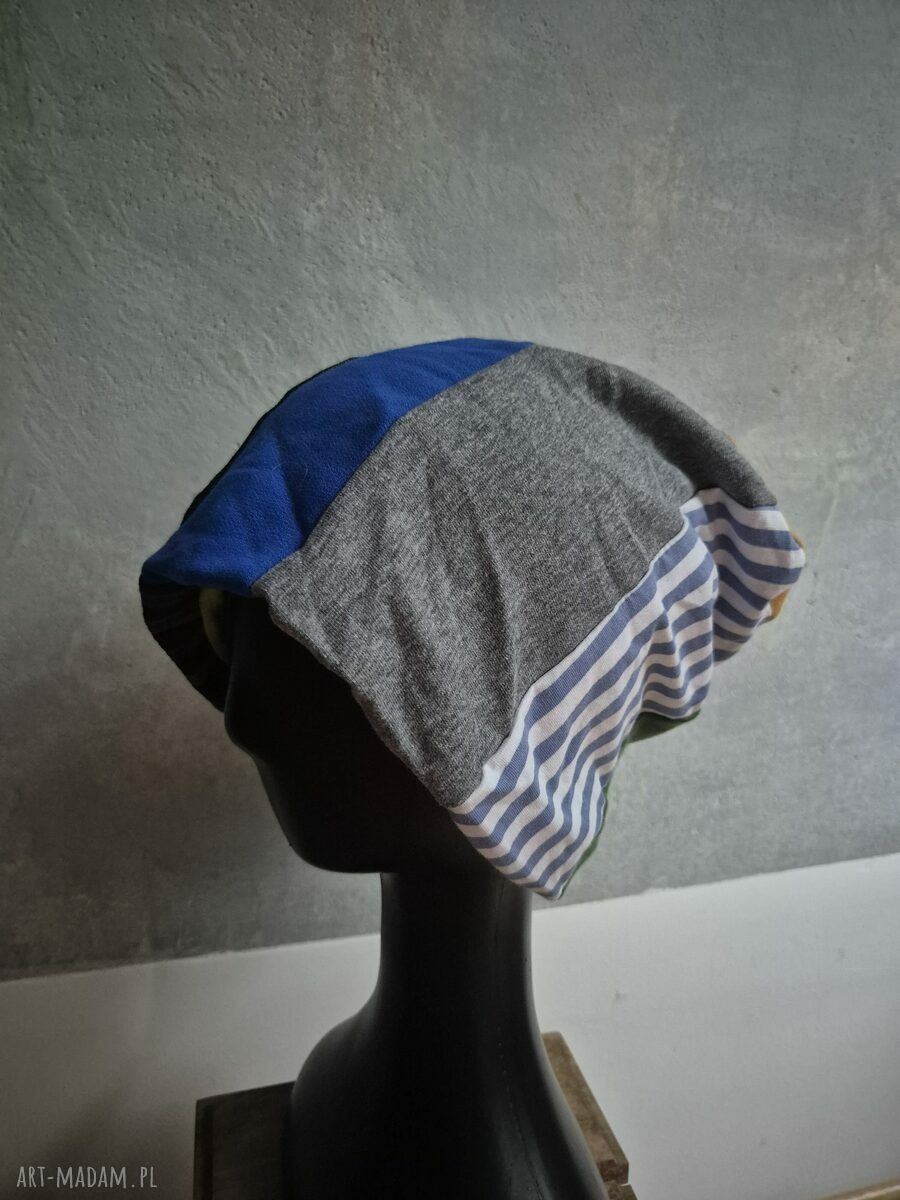 Czapka na podszewce Boho Frida - patchworkowa i wygodna na co dzień