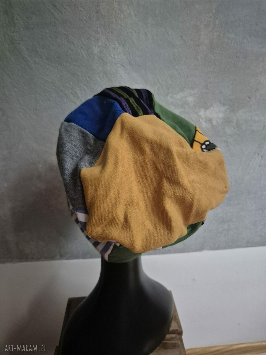 Czapka na podszewce Boho Frida - patchworkowa i wygodna na co dzień