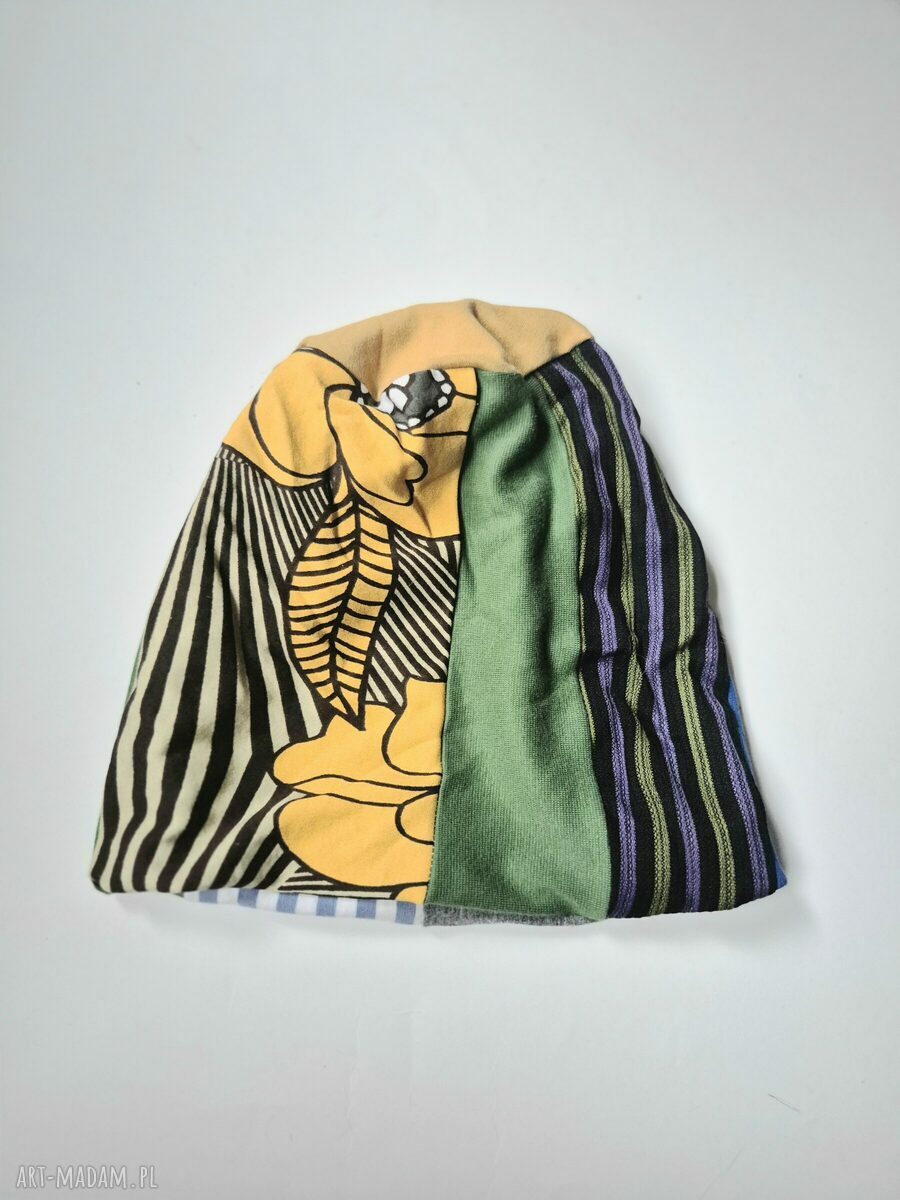 Czapka na podszewce Boho Frida - patchworkowa i wygodna na co dzień