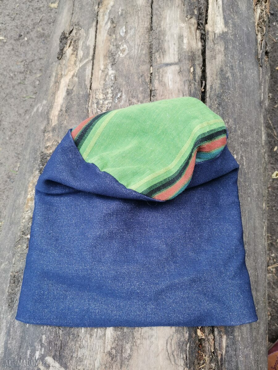 Czapka na podszewce - uniwersalna przejściówka boho z frędzlami
