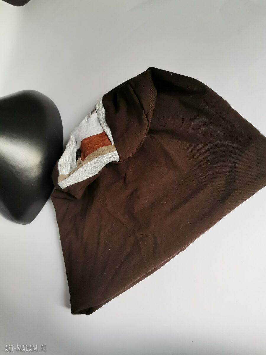 Czapka handmade "Nuda najlepszym przyjacielem dzieciaka" - dzianinowa na podszewce
