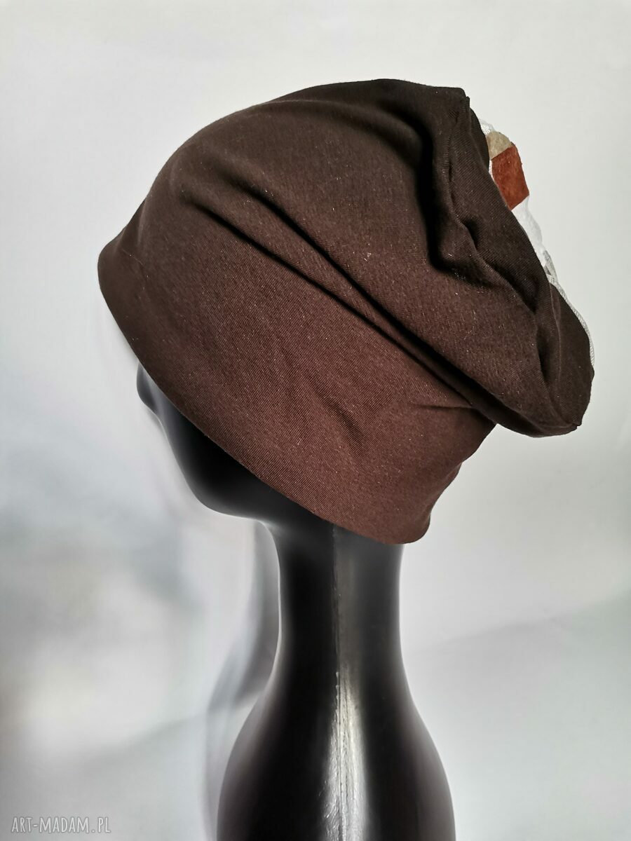 Czapka handmade "Nuda najlepszym przyjacielem dzieciaka" - dzianinowa na podszewce
