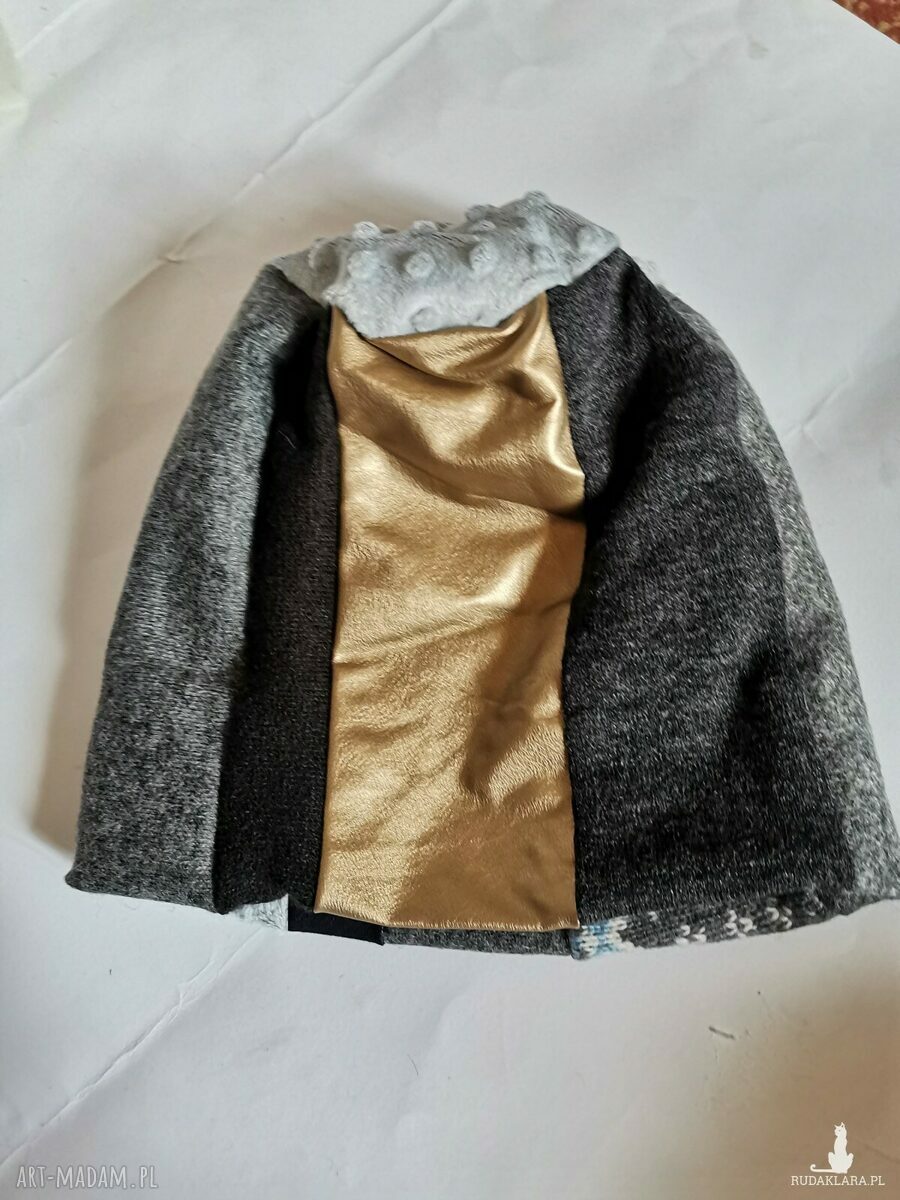 Czapka patchworkowa boho folk na podszewce - rozmiar uniwersalny