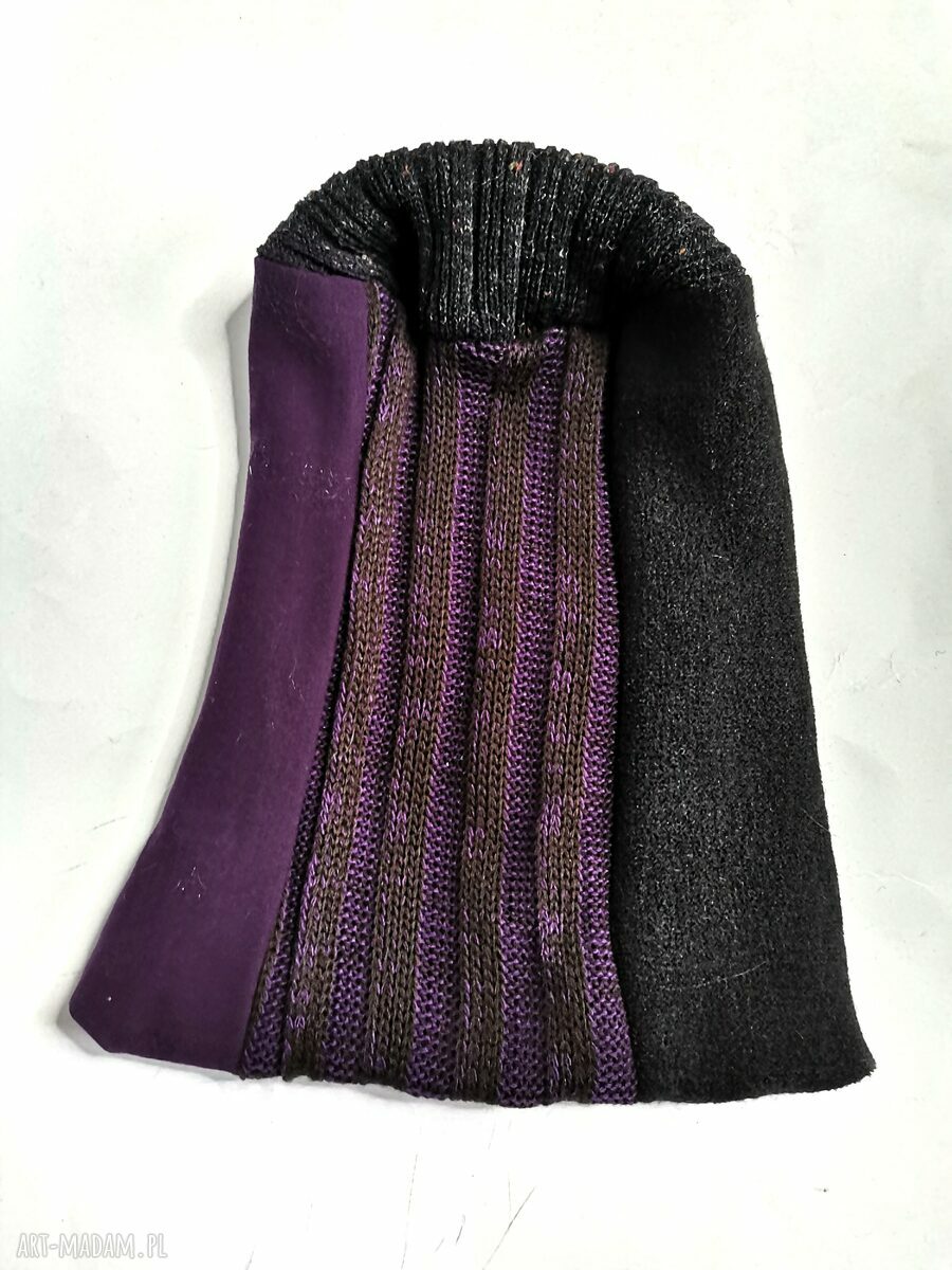 Czapka patchworkowa boho etno Ruda Klara Smerfetka - uniwersalna