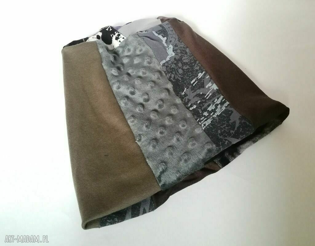 Czapka patchworkowa wiosenna na podszewce Unisex Etno Boho - rozmiar uniwersalny