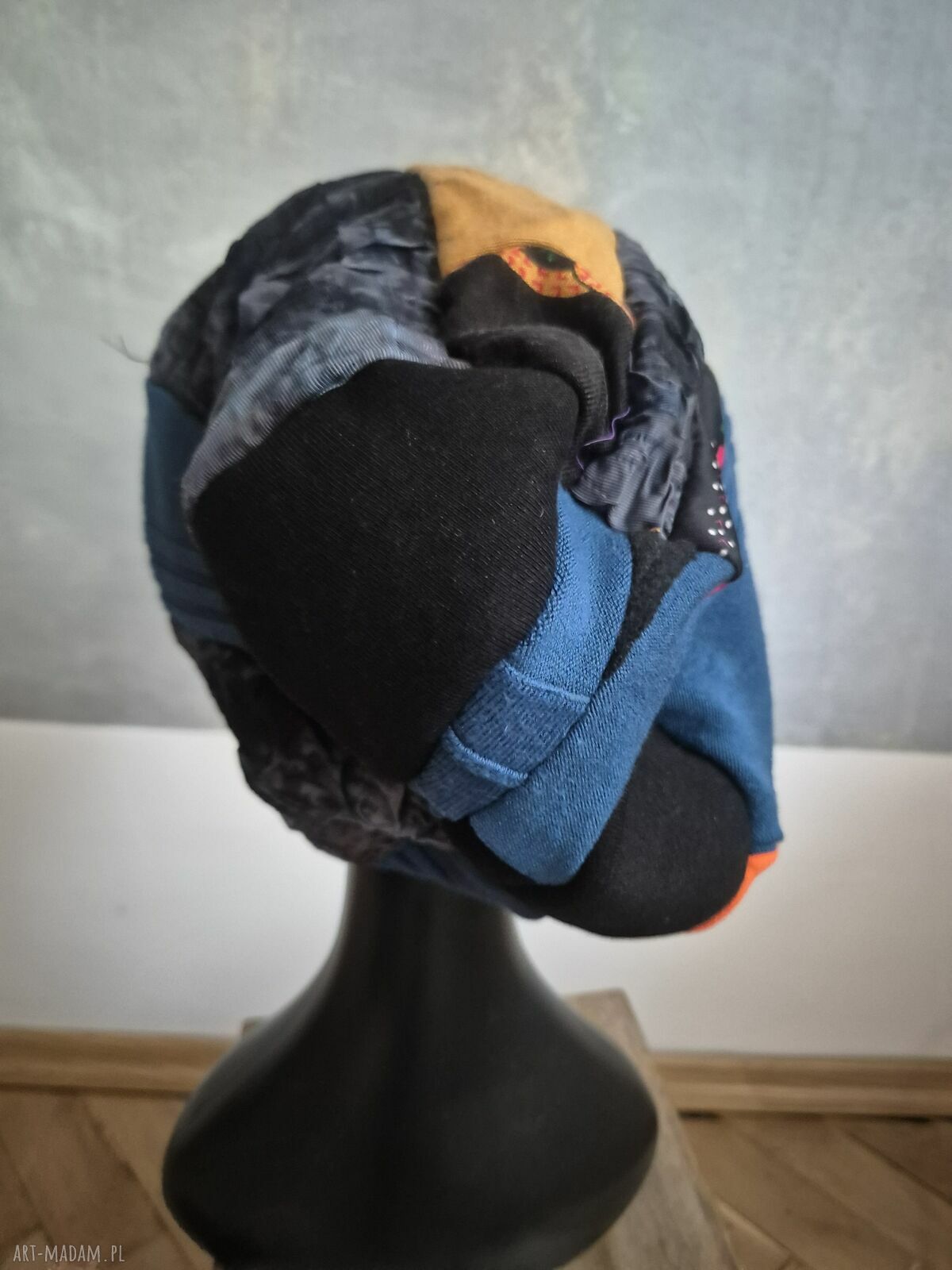 Czapka patchworkowa Smerfetka w uniwersalnym rozmiarze