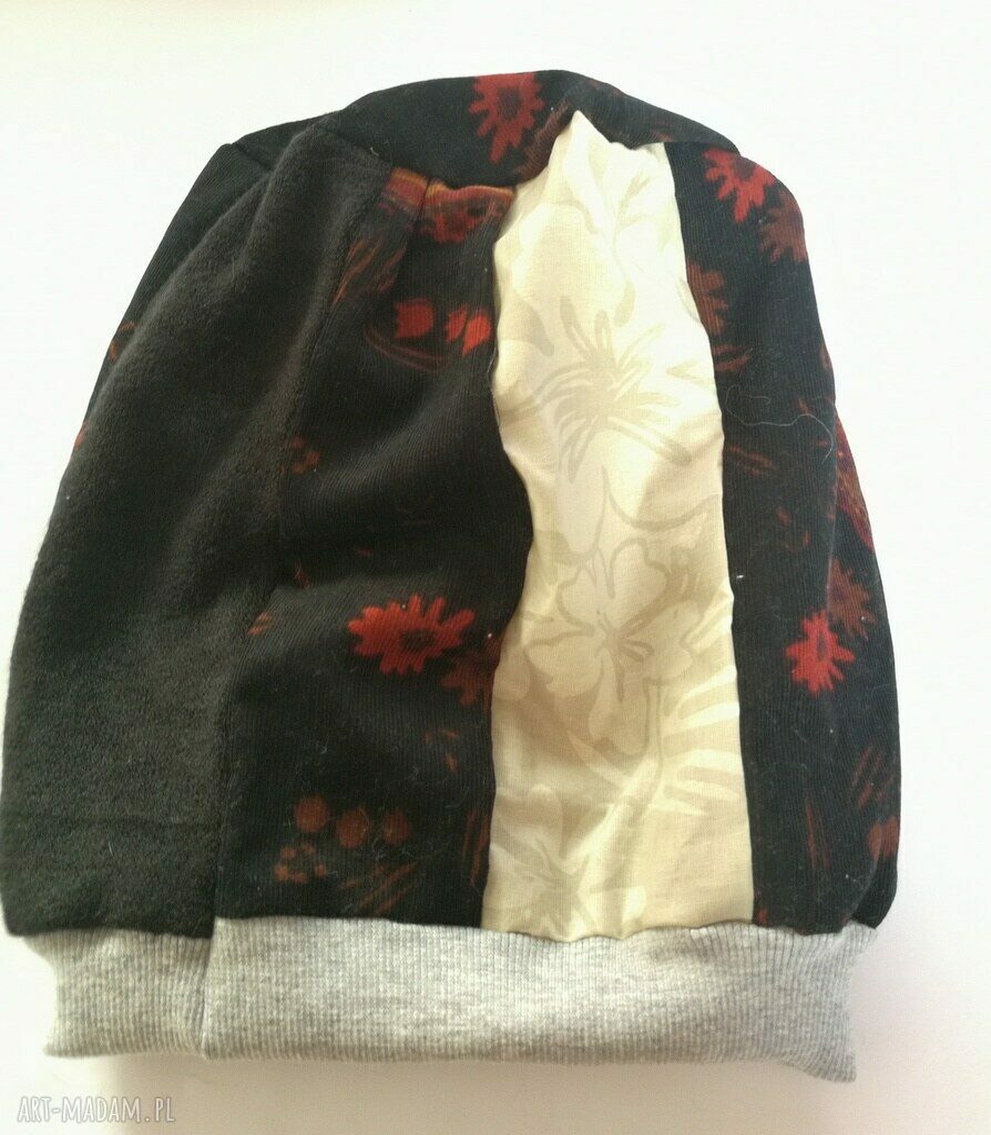Czapka patchworkowa w stylu boho - kolorowa i handmade