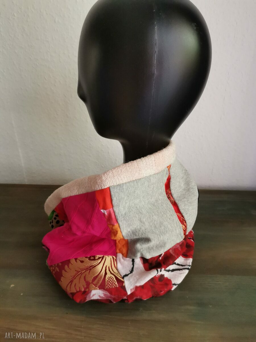 Czapka patchworkowa damska na podszewce - rozmiar uniwersalny Box 22