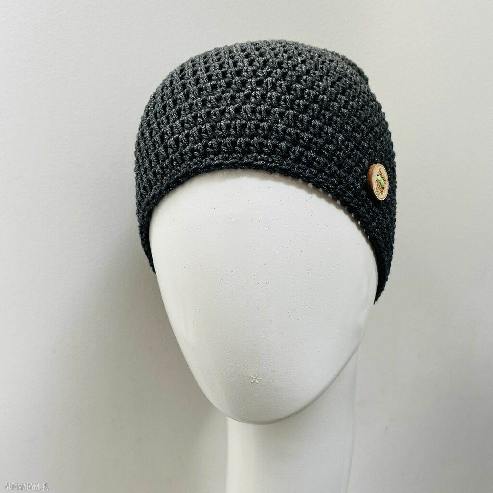 Cienka czapka beanie Smerf z bawełny S/M - antracyt