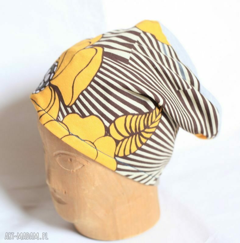 Czapka etno blond rozmiar S 54 cm - nierozciągliwa