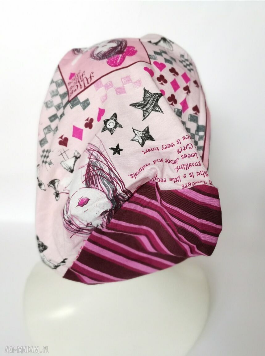 Czapka Smerfetka wiosenna bez podszewki - rozmiar 58-59 cm (folk i boho)