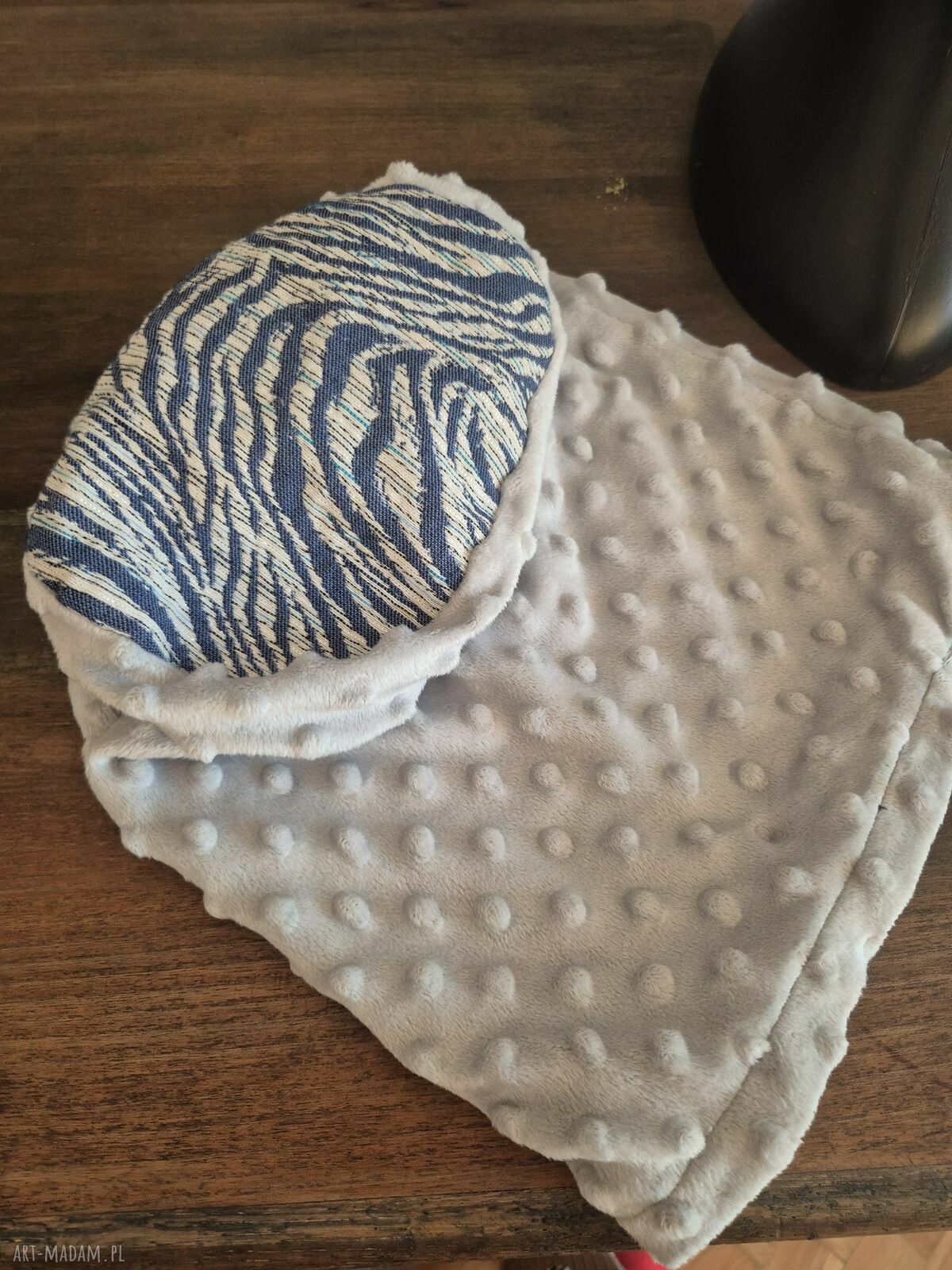 Szara czapka Smerfetka na podszewce - rozmiar uniwersalny