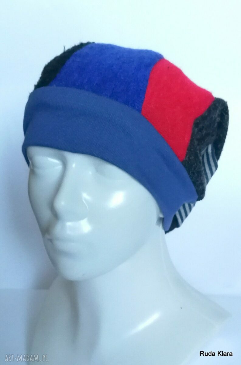 Czapka turbanowa Etno Boho Patchwork Box T1 - rozmiar 58-59 na podszewce