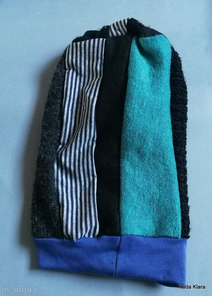 Czapka turbanowa Etno Boho Patchwork Box T1 - rozmiar 58-59 na podszewce