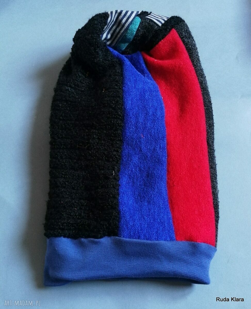Czapka turbanowa Etno Boho Patchwork Box T1 - rozmiar 58-59 na podszewce