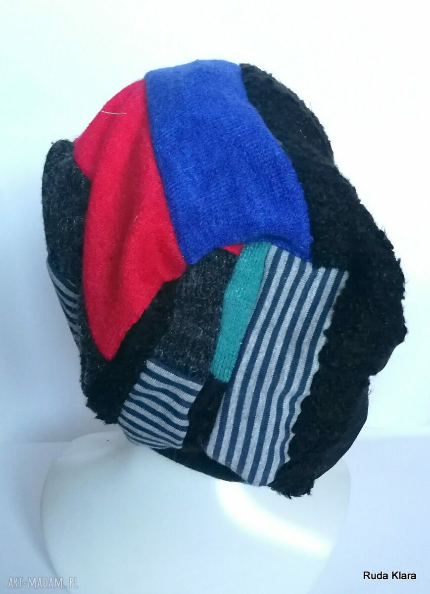 Czapka turbanowa Etno Boho Patchwork Box T1 - rozmiar 58-59 na podszewce