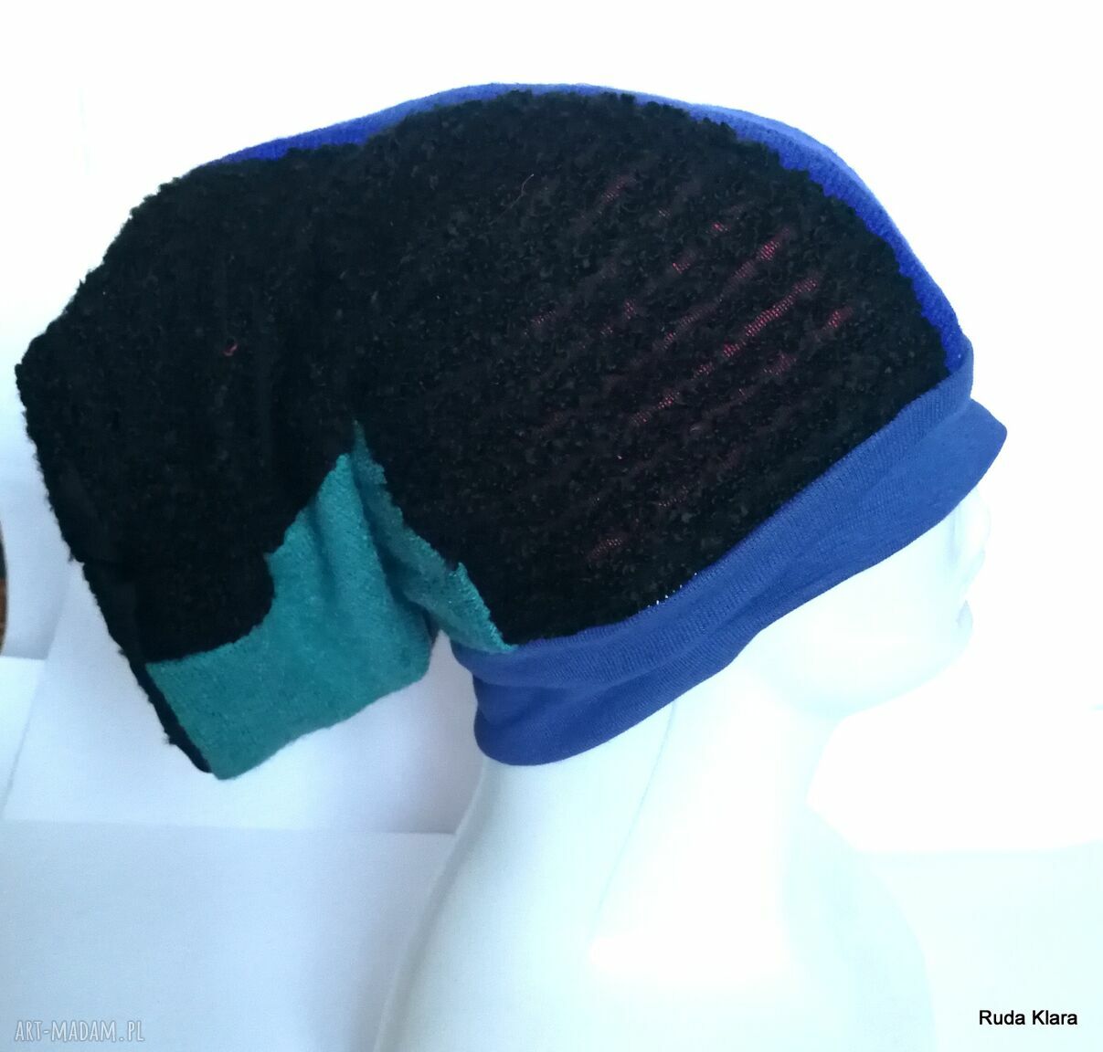 Czapka turbanowa Etno Boho Patchwork Box T1 - rozmiar 58-59 na podszewce