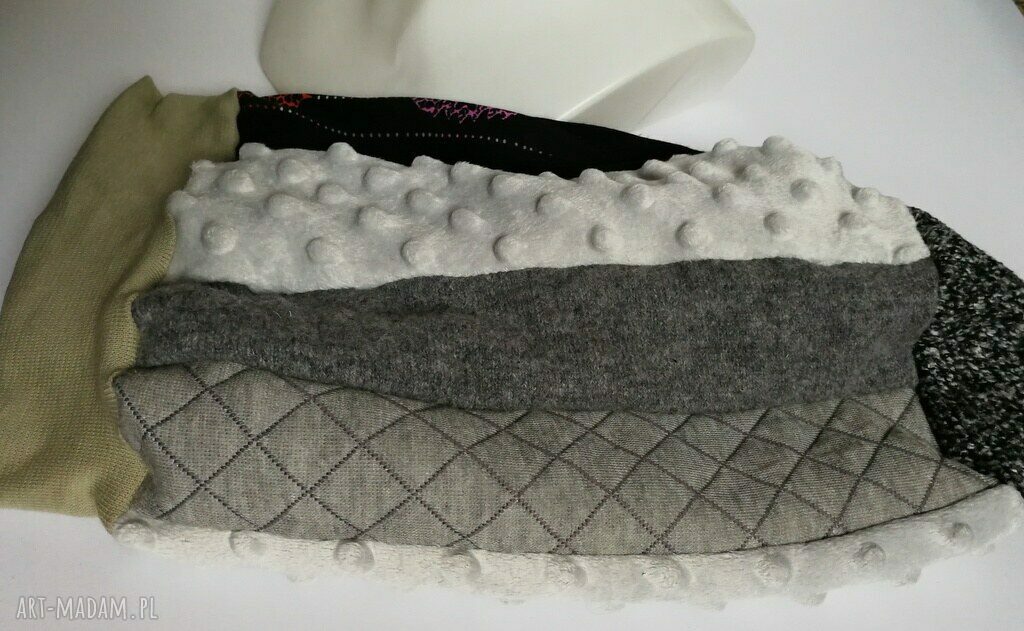 Czapka turbanowa etno boho patchwork w kolorowym folk - ręcznie szyta na podszewce