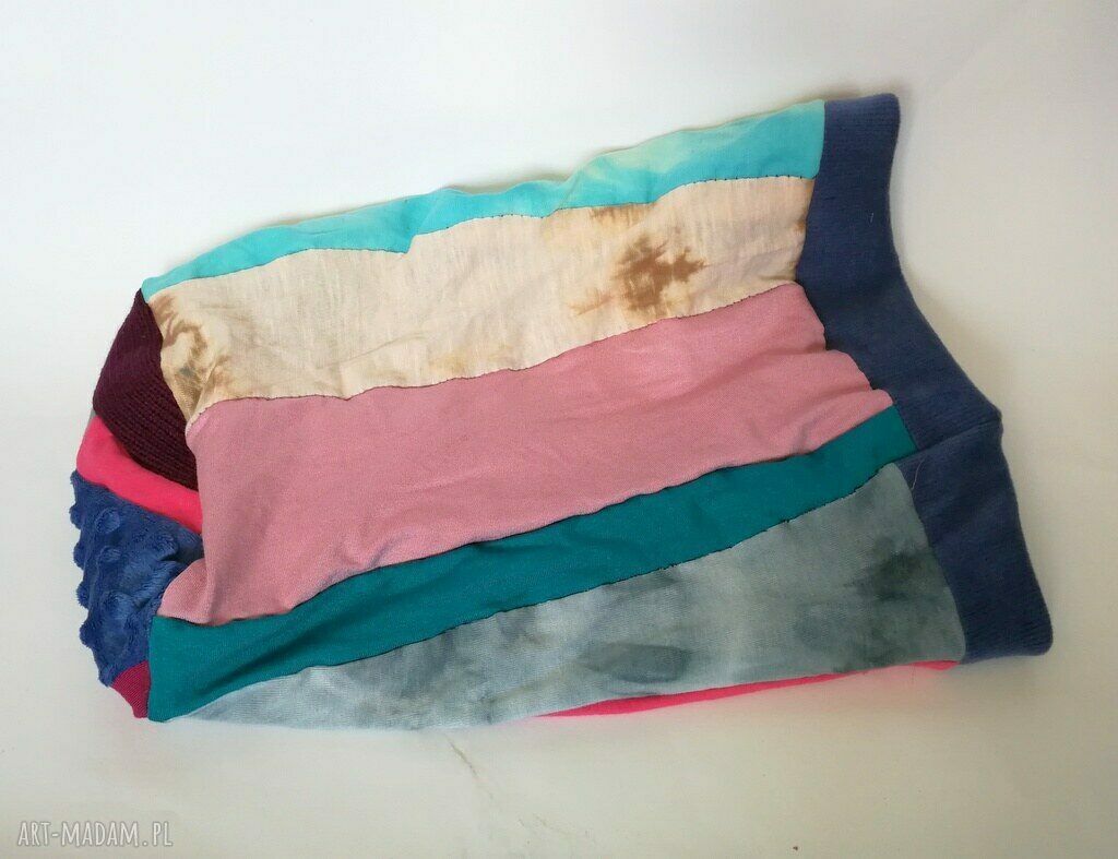 Czapka turbanowa etno boho wiosenna patchwork - na podszewce, rozmiar 57-59 cm