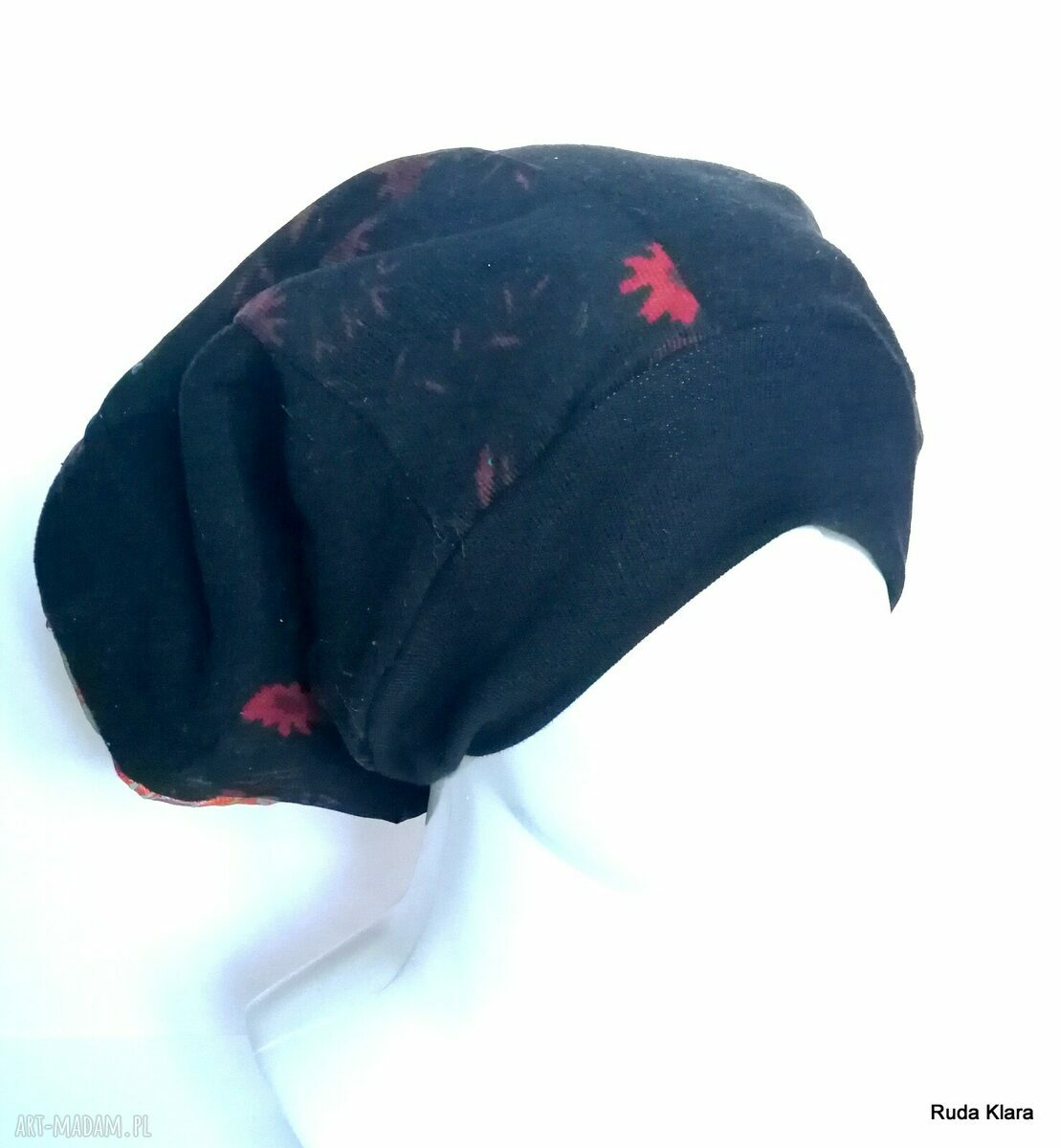 Czapka turbanowa etno boho patchwork Box T1 na podszewce (59 cm)
