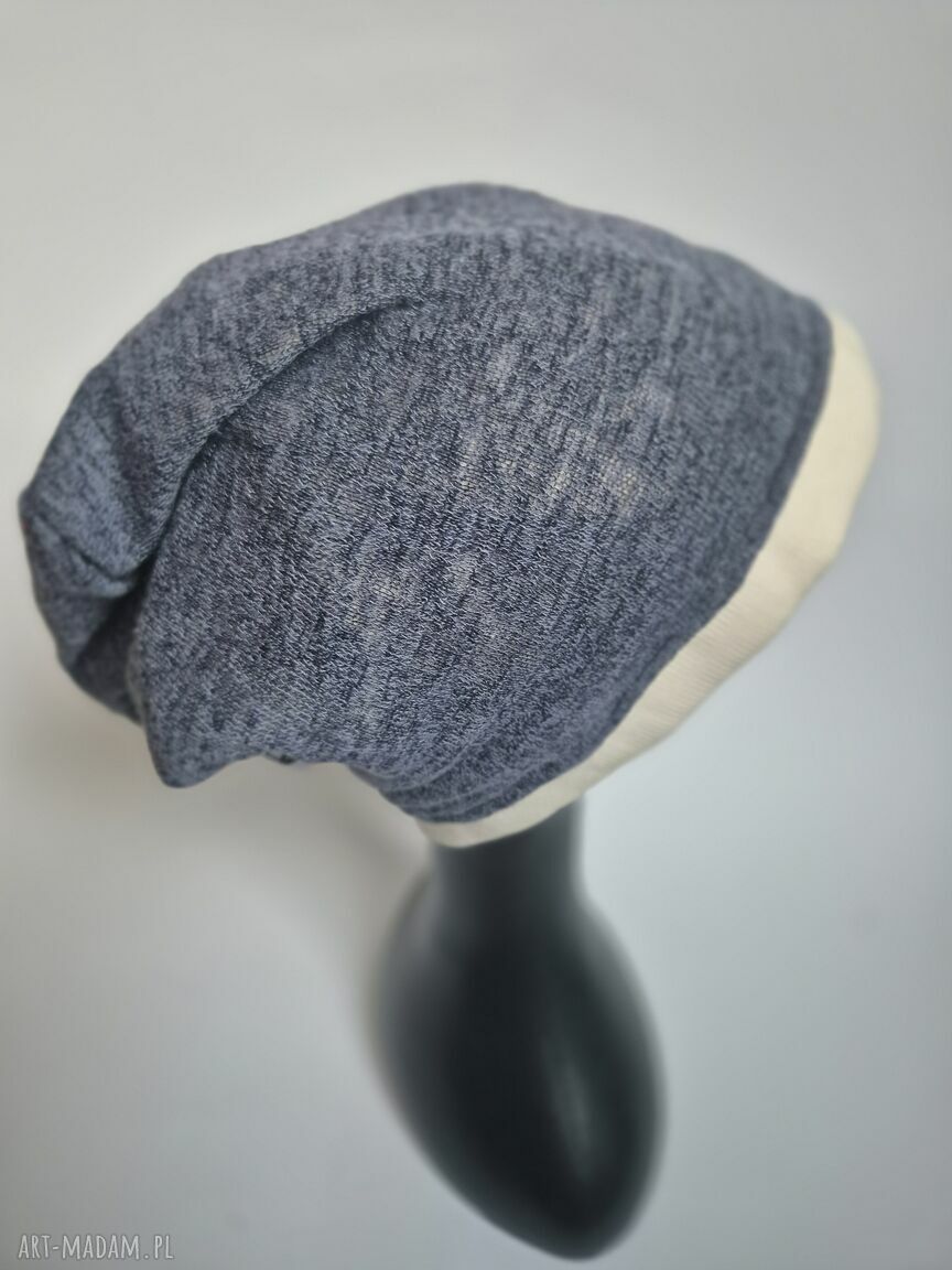 Czapka unisex etno folk 59-60 cm na podszewce - miękka i ciepła