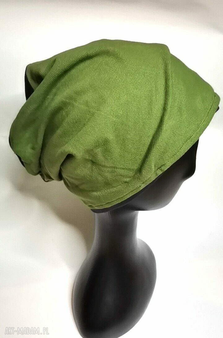 Czapka unisex na podszewce ONE SIZE - dzianina boho na co dzień