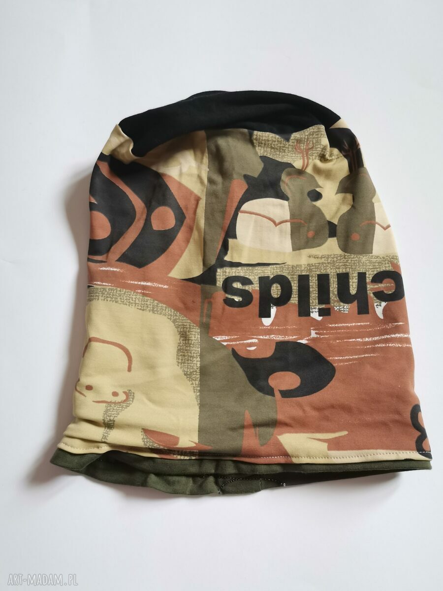 Czapka unisex moro „Smerfetka” na podszewce - na co dzień