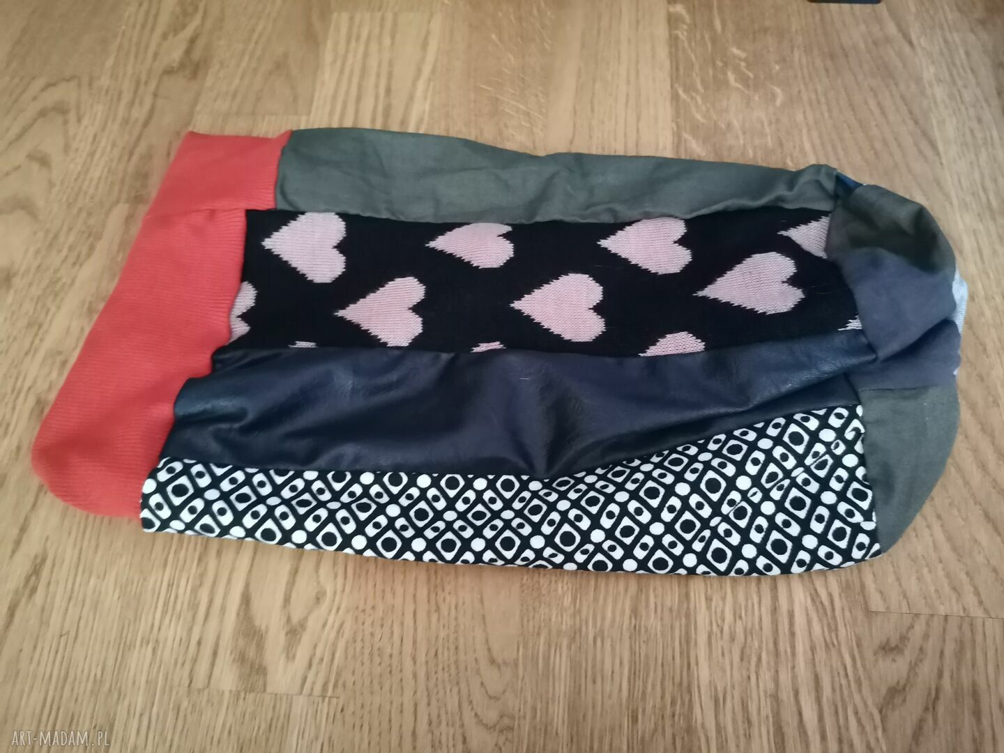 Czapka uniwersalna „Smerfetka” na podszewce - 35 cm i turbanowy tył (boho)