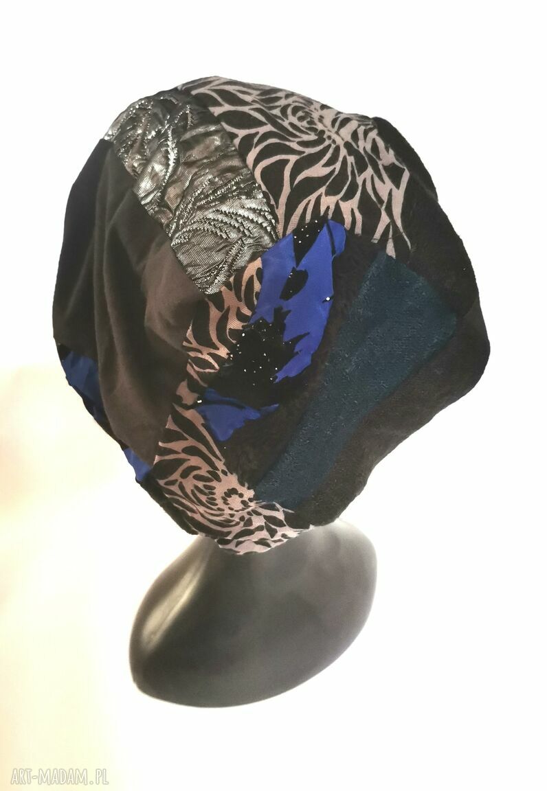 Czapka boho na podszewce - wiosenna uniwersalna Ruda Klara (Box 33)