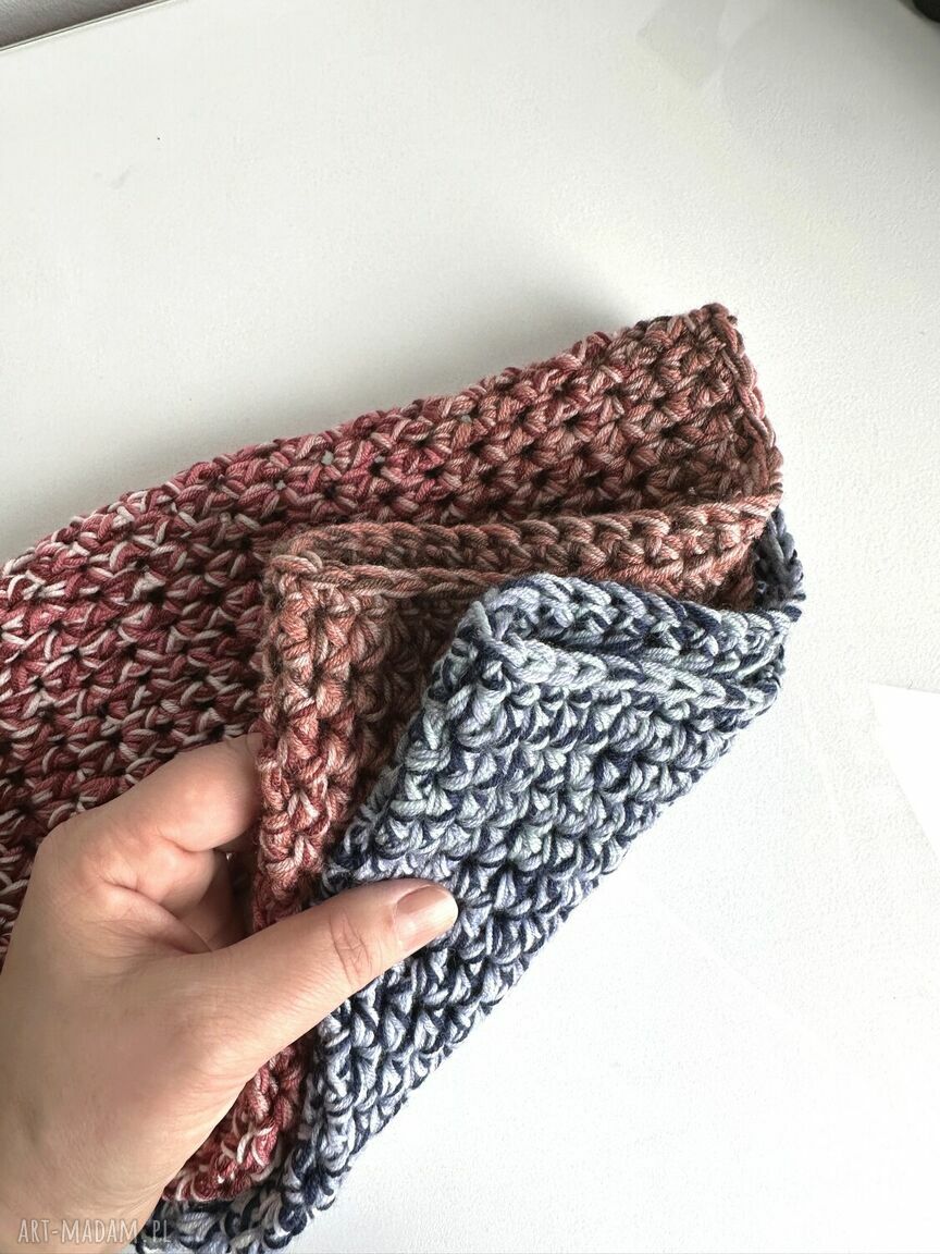 Czapka wełniana 100% Baby Merino Multicolor - ręcznie robiona