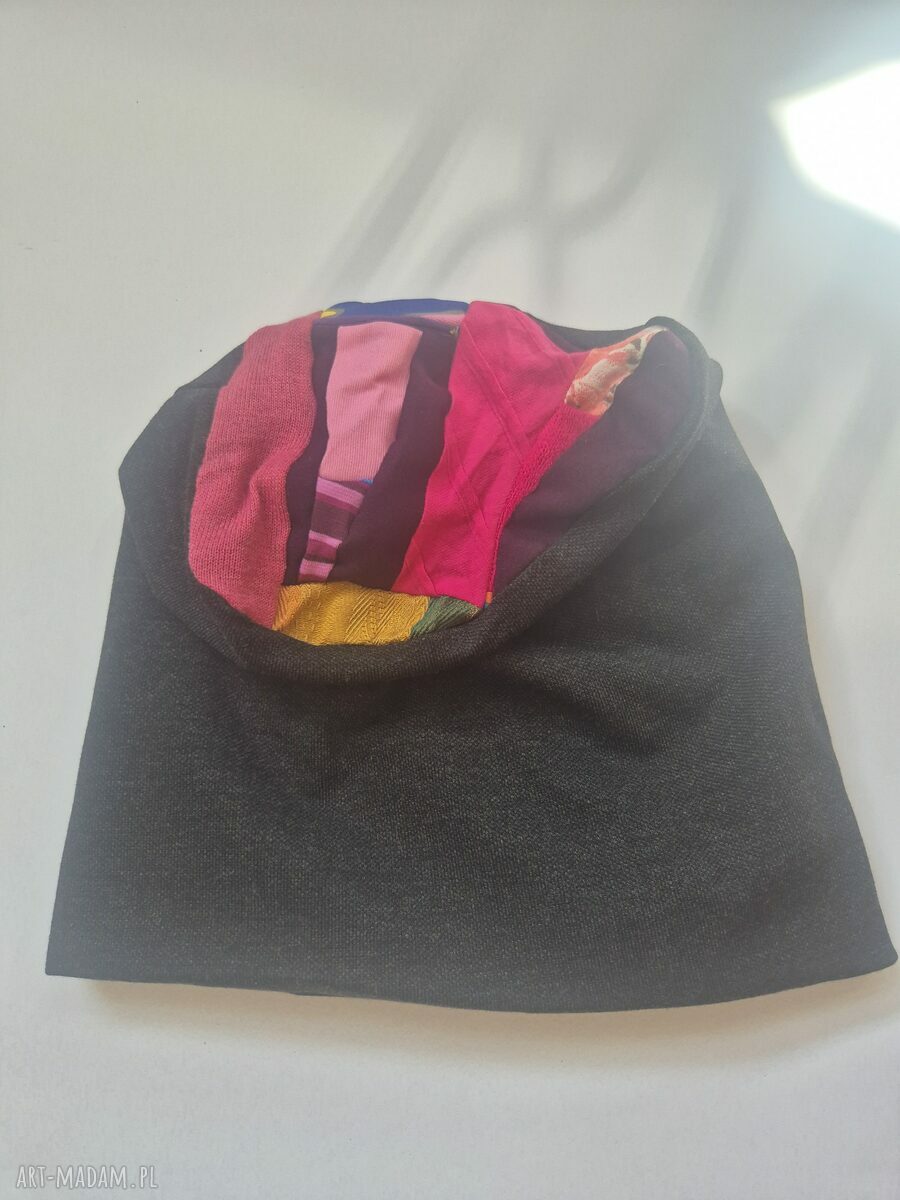Czapka wiosenna na podszewce - rozmiar uniwersalny, damska handmade
