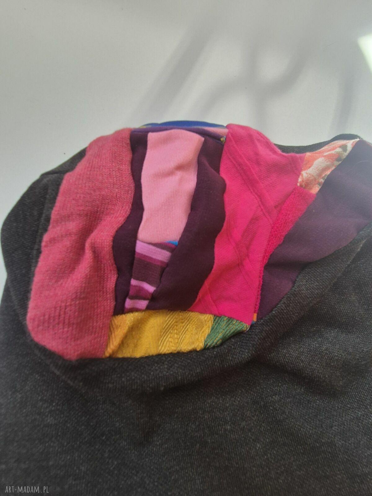 Czapka wiosenna na podszewce - rozmiar uniwersalny, damska handmade