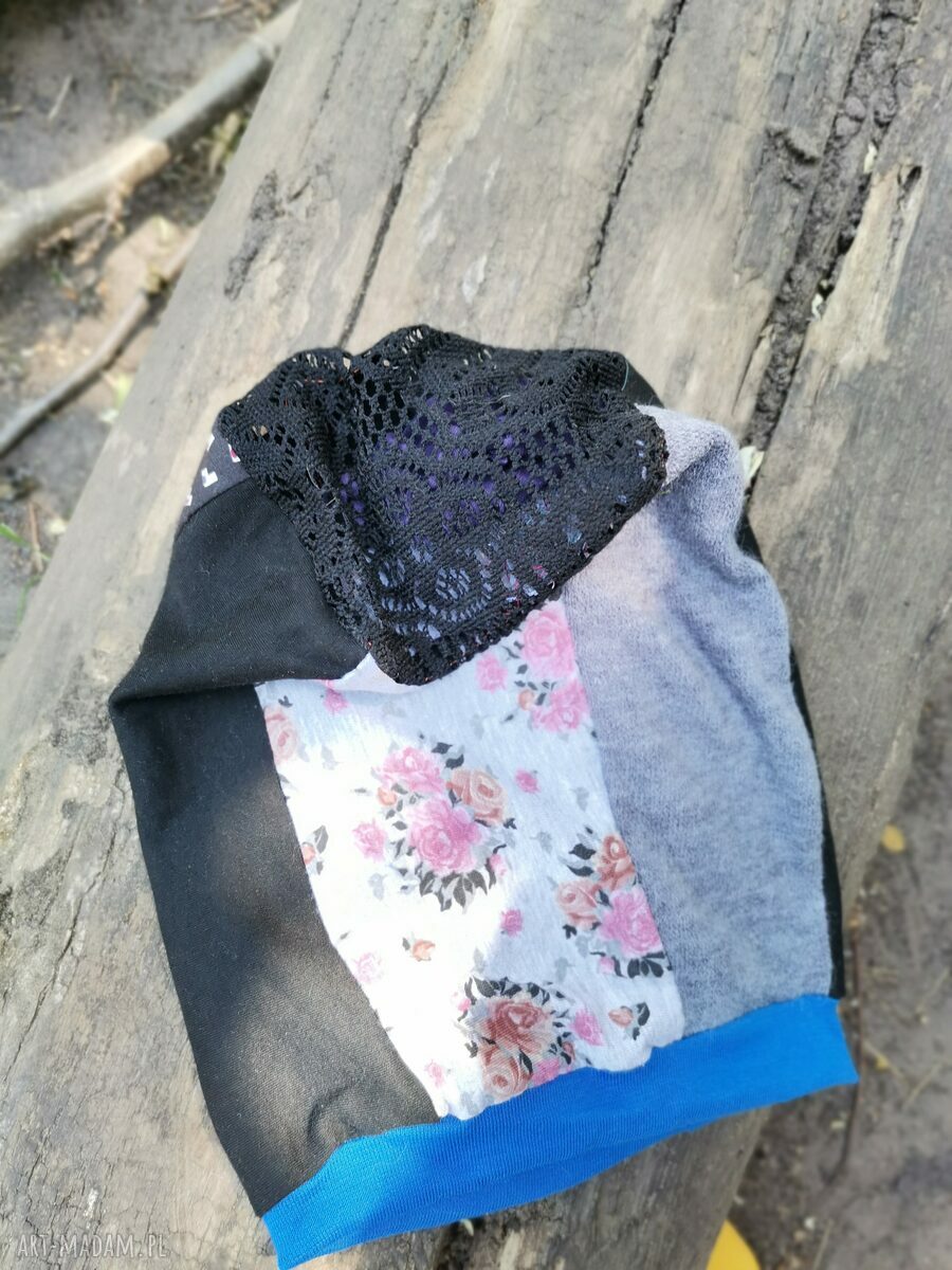 Czapka wiosenna patchworkowa - rozmiar uniwersalny