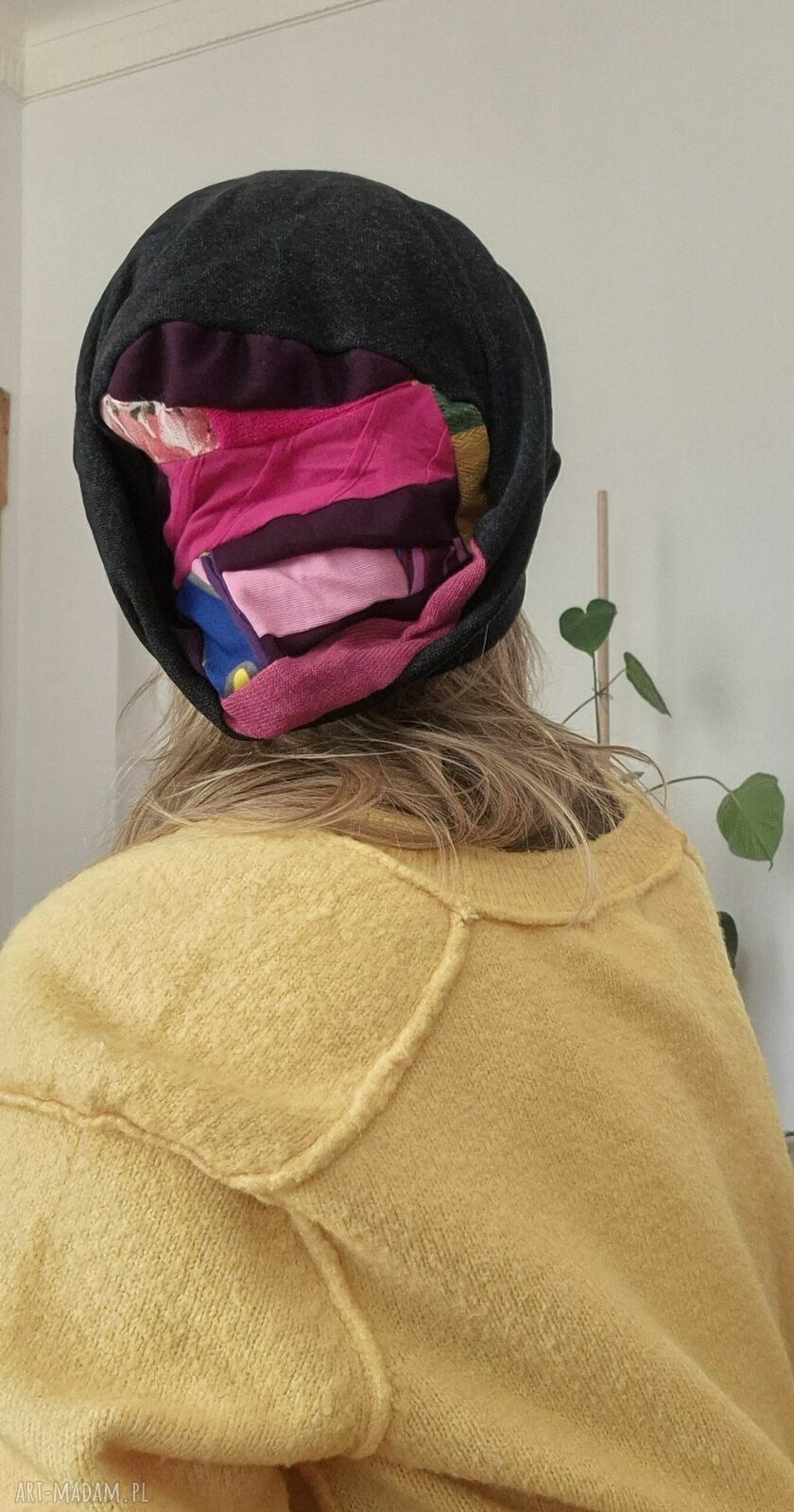 Czapka wiosenna na podszewce - rozmiar uniwersalny, damska handmade