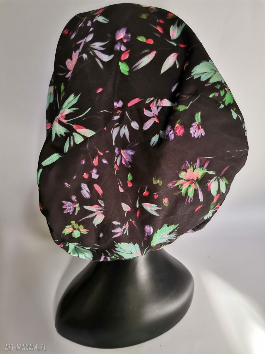 Etno-boho czapka z frędzlami na podszewce - rozmiar uniwersalny