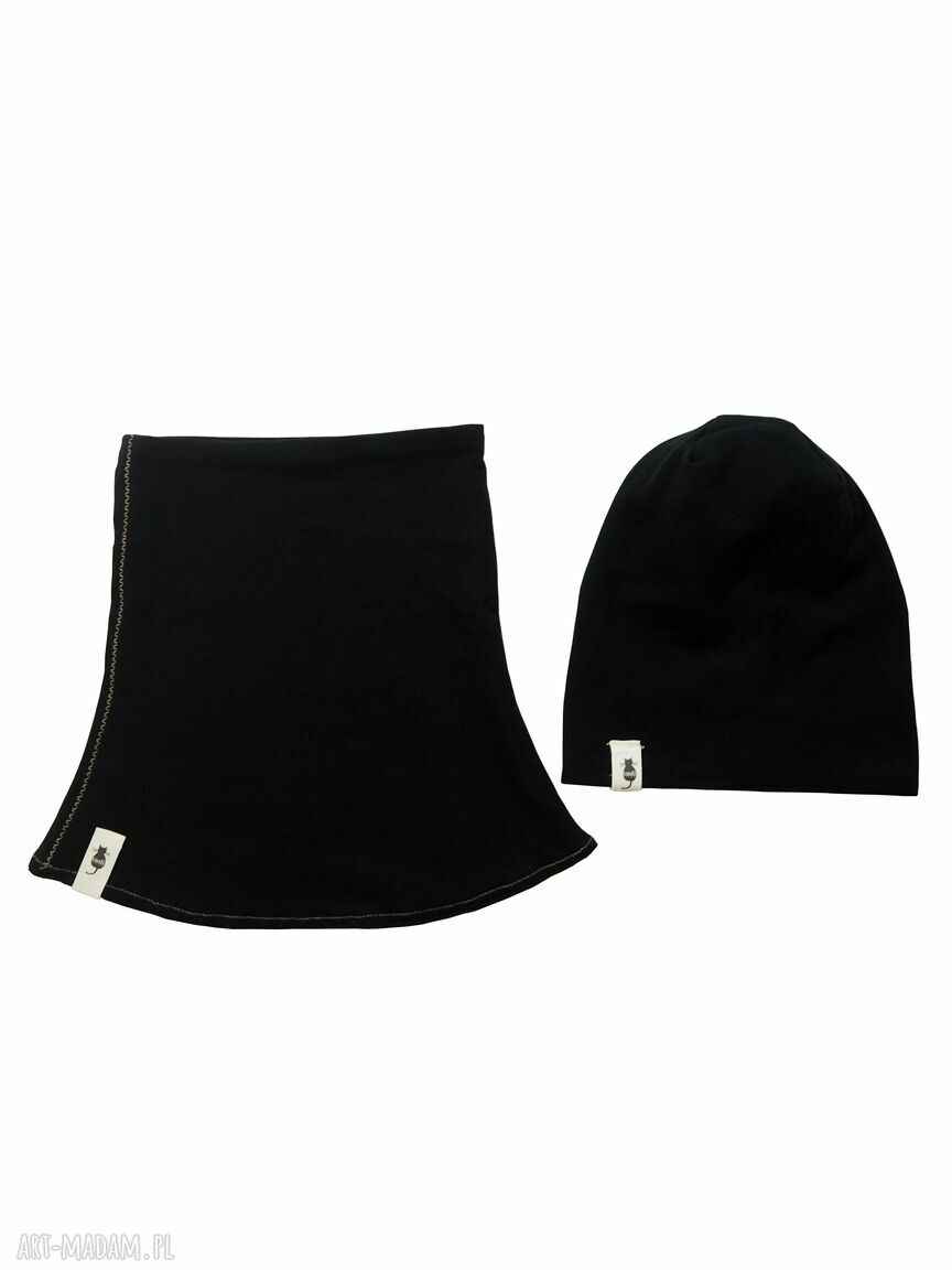 Zestaw czapka i komin Black dla dziecka - Cudi KIDS