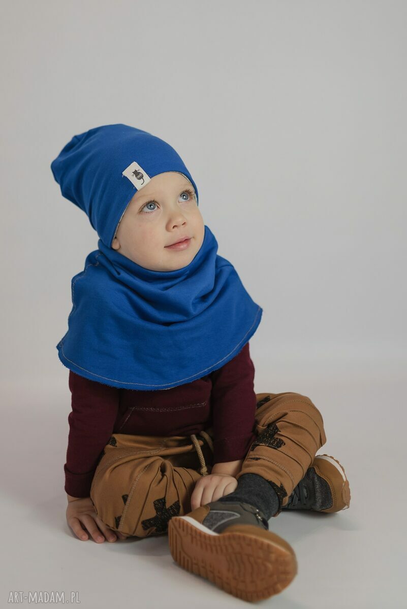 Zestaw czapka i komin BLUE na zimę
