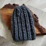 handmade czapki czapka zimowa beanie chunky dark grey