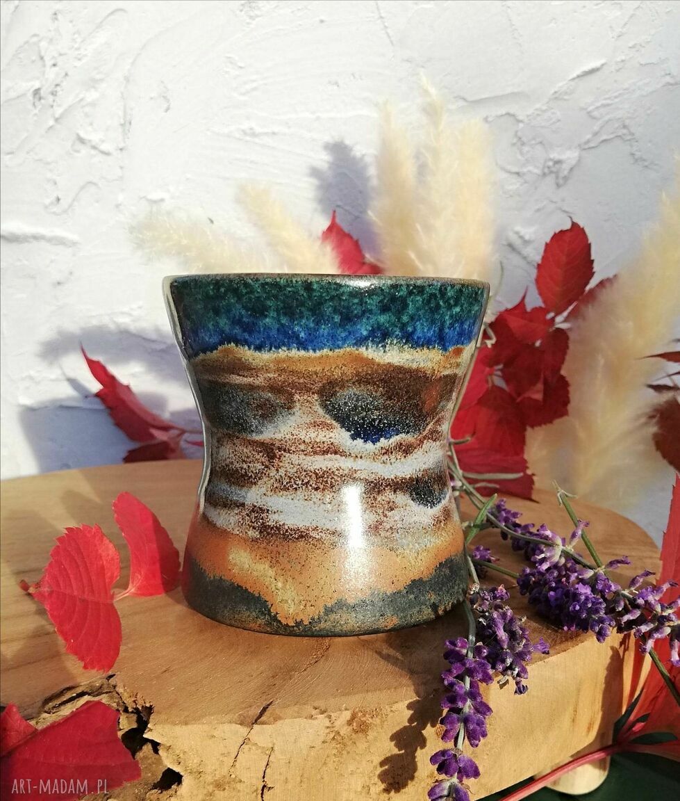 Ręcznie robiona czarka ceramiczna Fantazja do ciepłych napojów - 230 ml