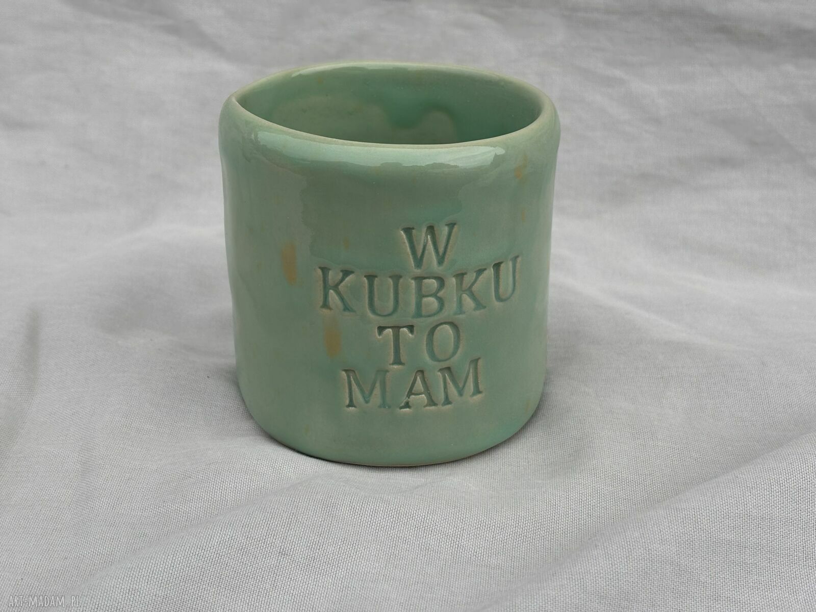 Czarka ceramiczna 300 ml z napisem „W kubku to mam :)”