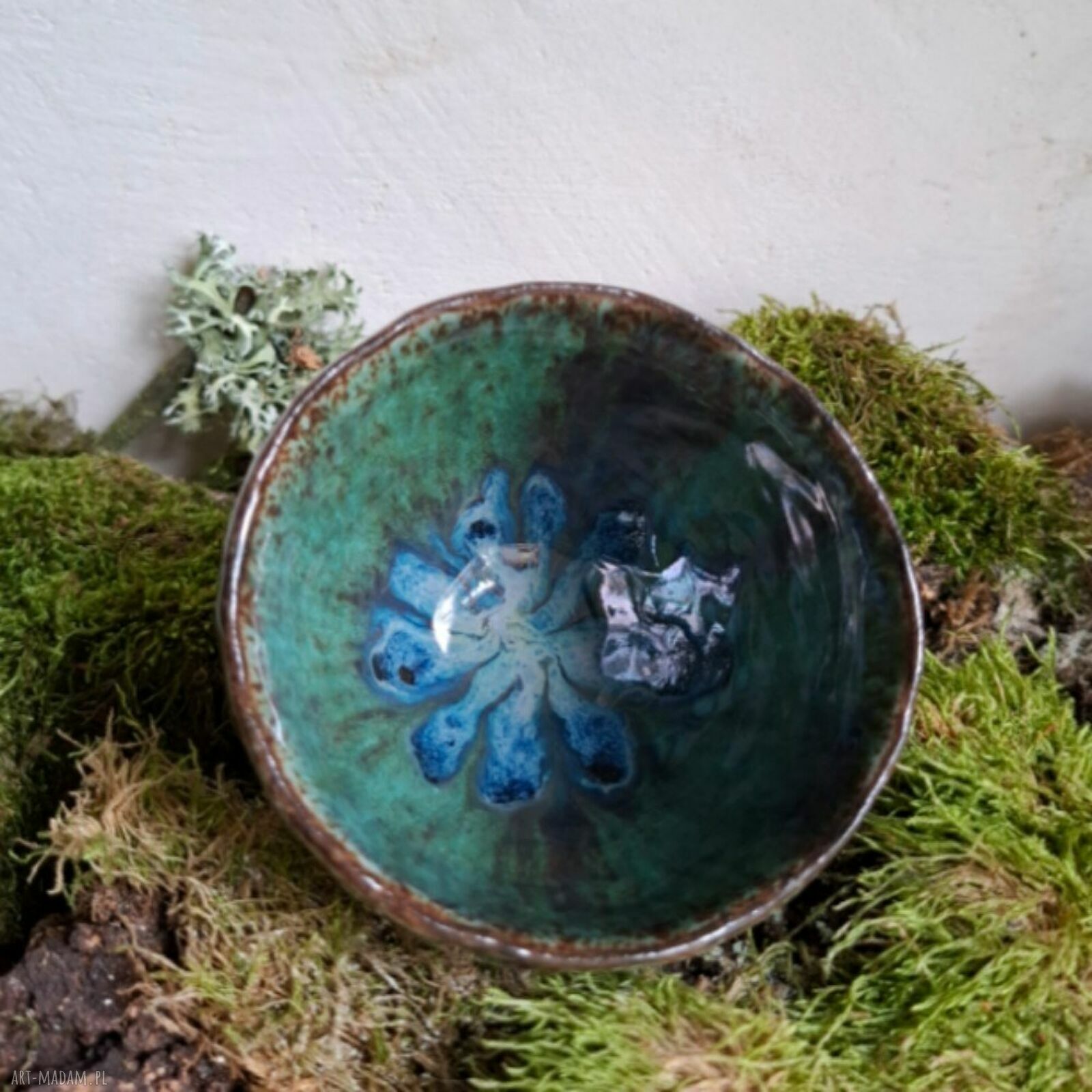Czarka ceramiczna Mech - ręcznie lepiona ceramika