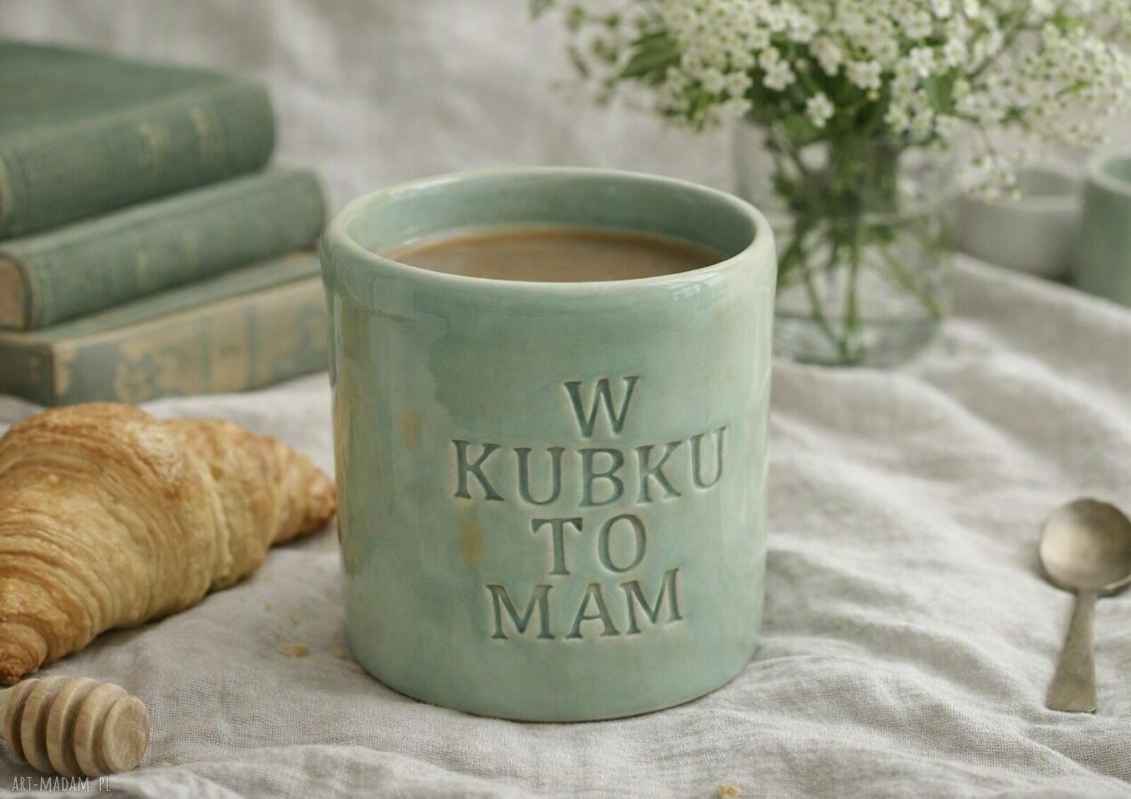 Czarka ceramiczna 300 ml z napisem „W kubku to mam :”