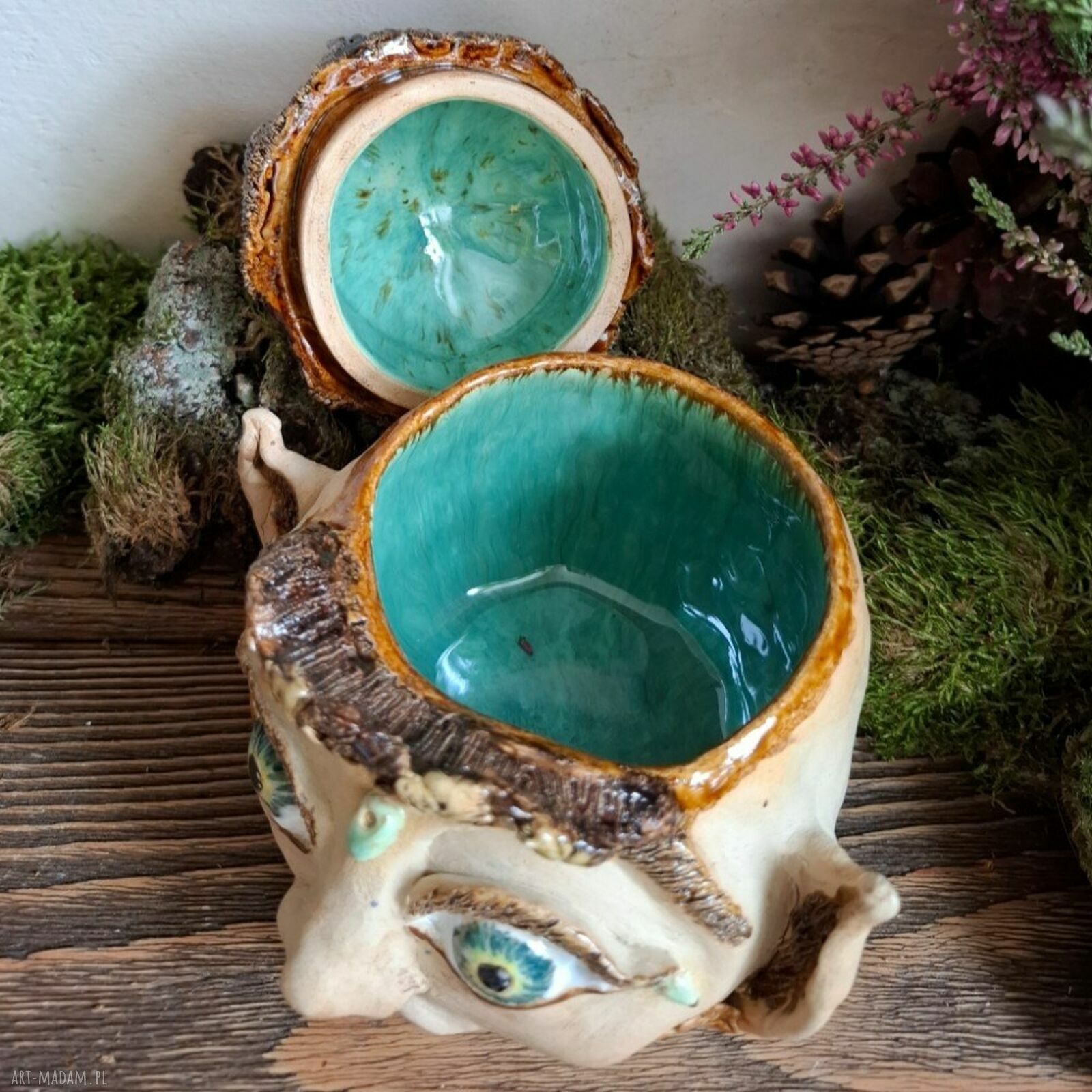 Ceramiczny Troll - czarka, cukiernica i pojemnik 380 ml