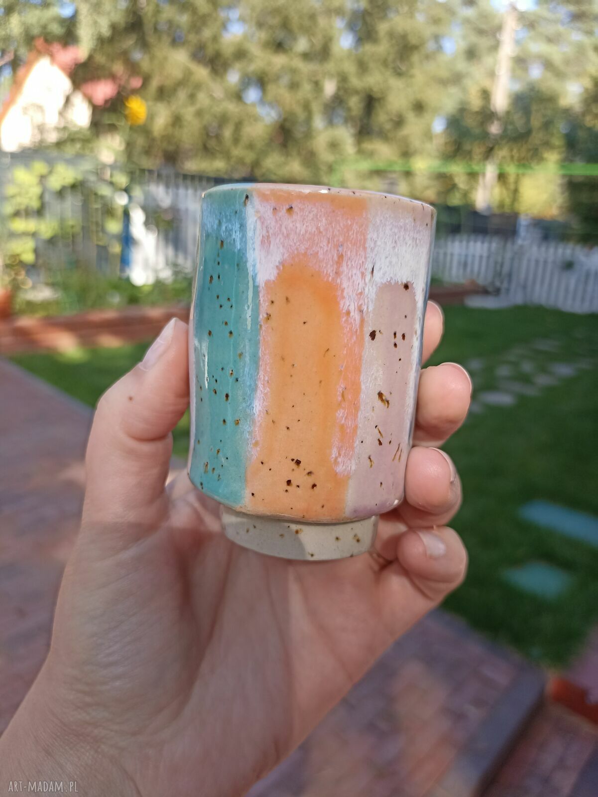 Ręcznie robiony kubek handmade do kawy i herbaty