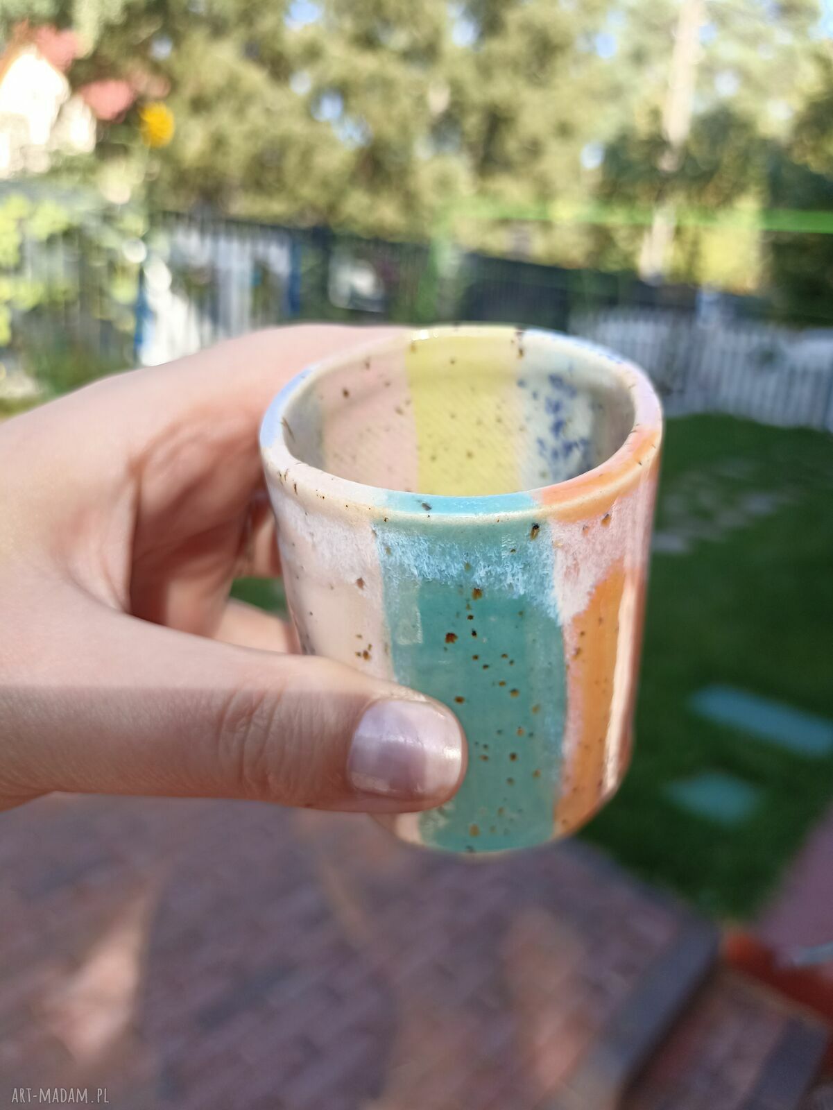 Ręcznie robiony kubek handmade do kawy i herbaty